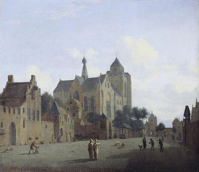 Jan van der Heyden The church at Veere oil painting image